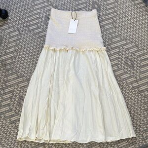 Zara Cream Strapless Dress